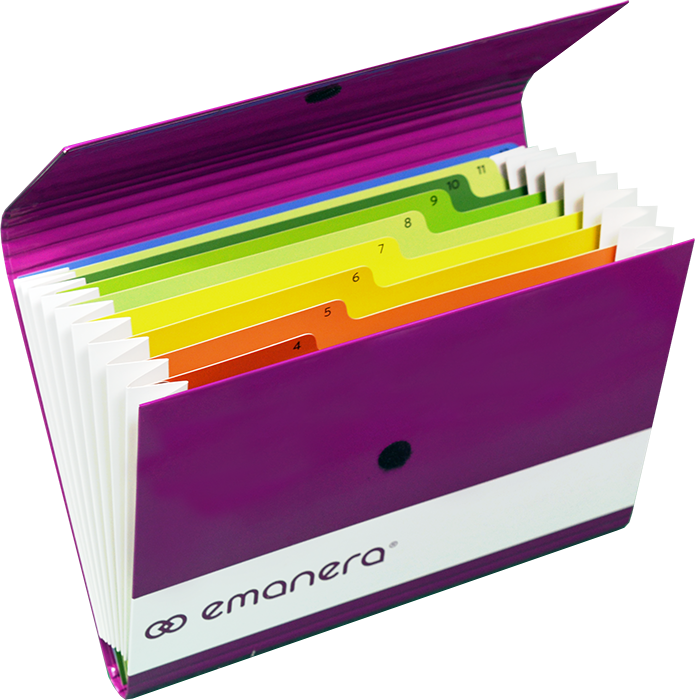 Folder with compartments